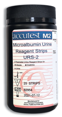 Accutest® Microalbumin Urine Reagent Strips Creatinine, Albumin Test