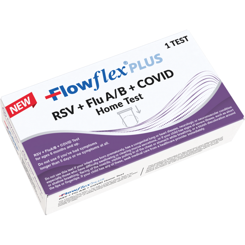 Flowflex Plus RSC Flu A/B Covid 19 4-in-1 Home Test